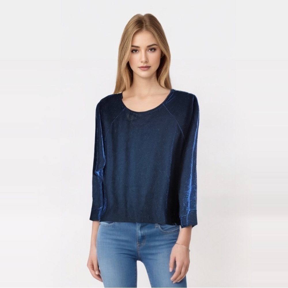 LILLA P CRUSHED VELVET TOP